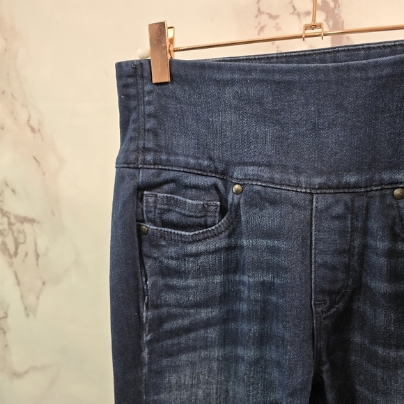 Spanx Jeans Womens 26 X 31 Jegging Denim Jean High Rise Signature Straight Dark - Picture 2 of 13